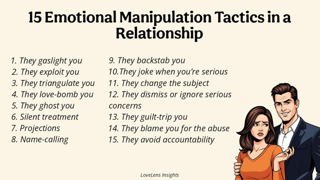 Emotional manipulation tactics infographics