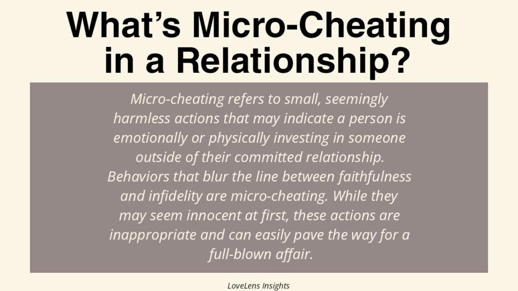 What's micro-cheating in a relationship?
