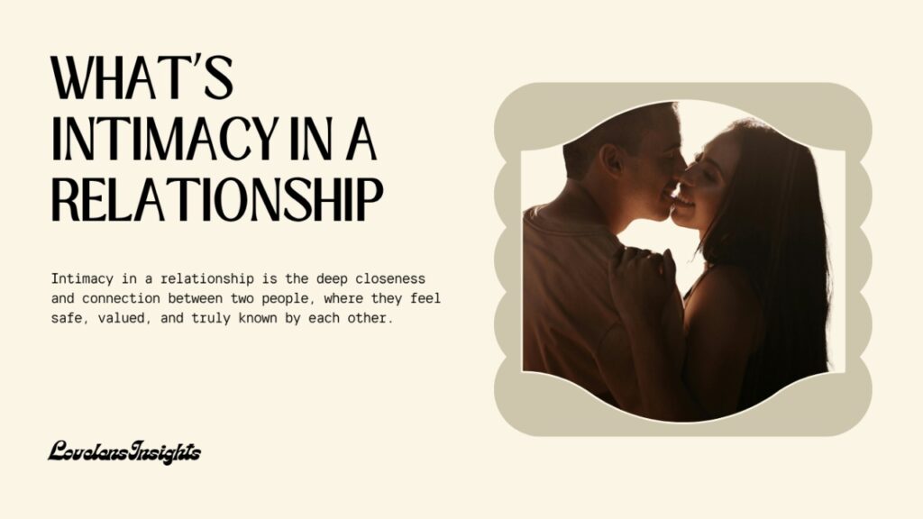 What's intimacy in relationships