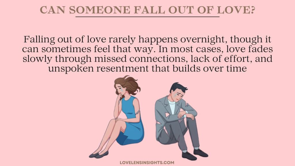 Can someone fall out of love