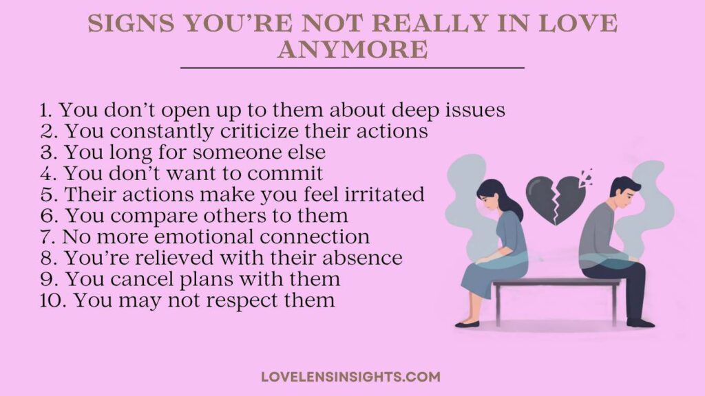 Signs you're not in love 2