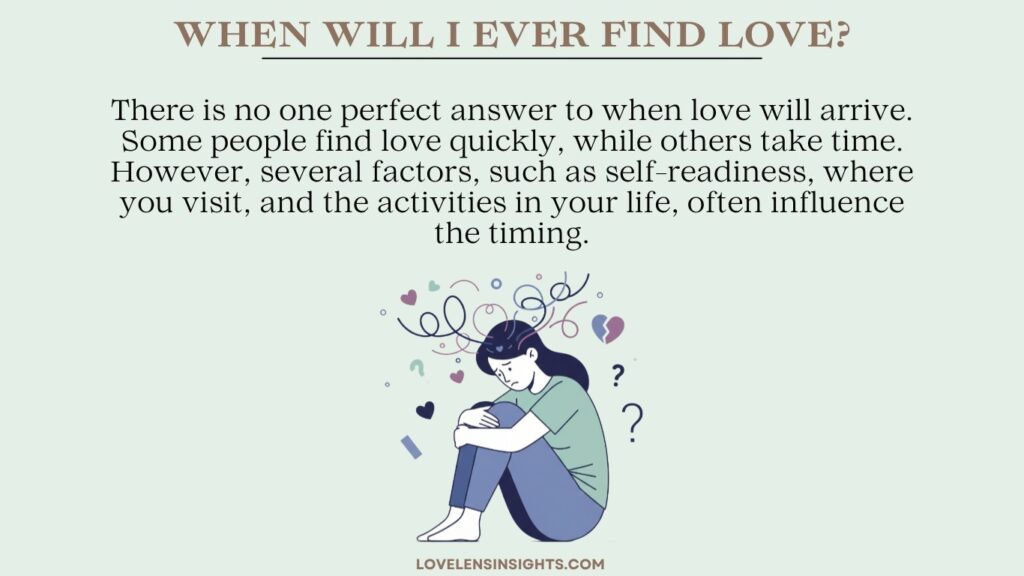 There is no perfect timing for love