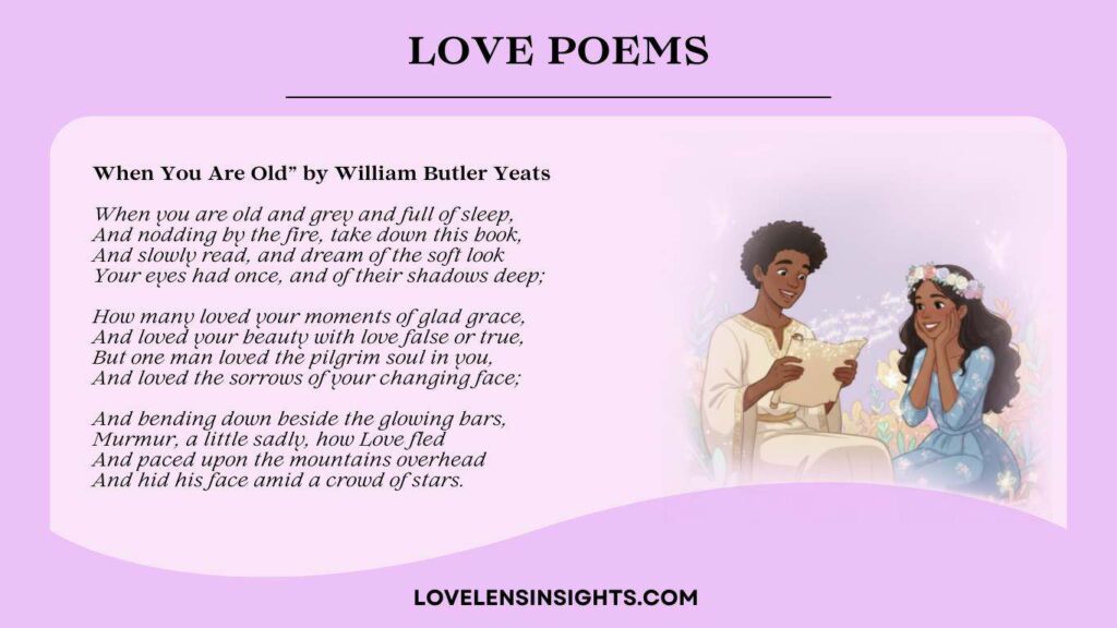 Love poems for her by W.B Yeats