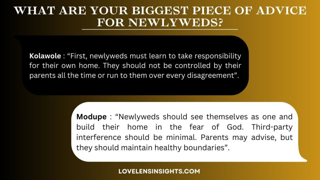 Modupe and Kola shares their insights on marriages