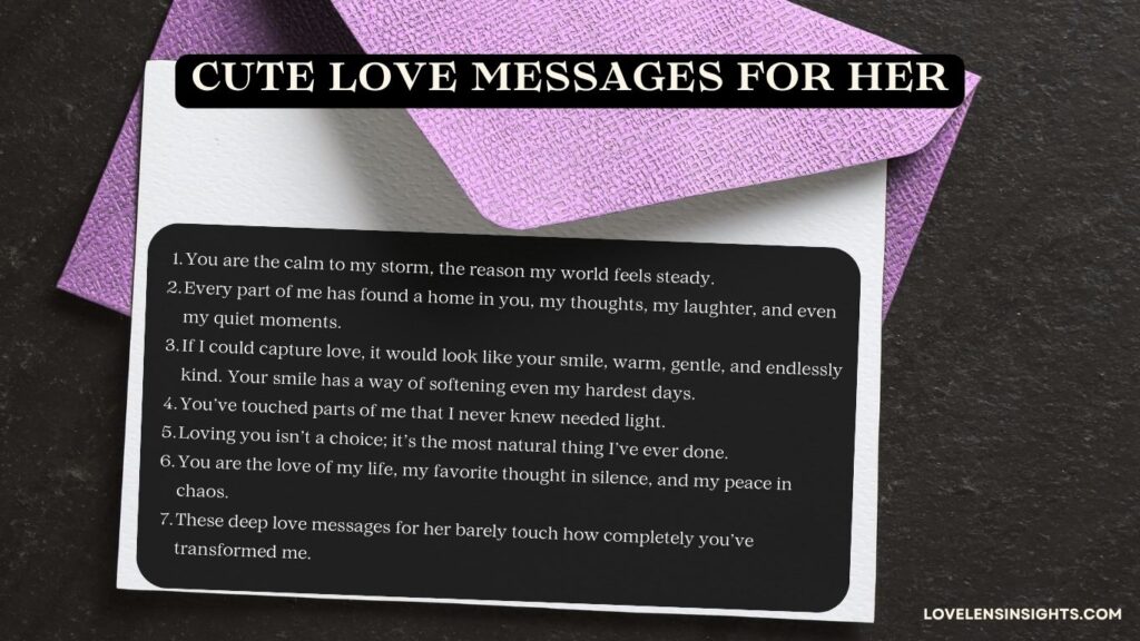 Cute love messages for your wife or girlfriend