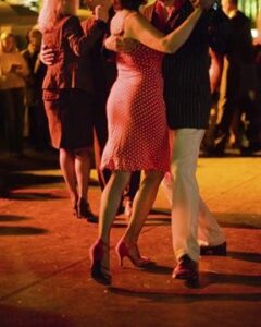 Couple enjoying their dance date