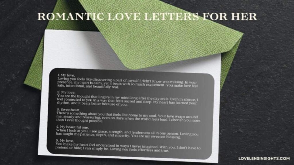 Five romantic love letters for your wife or girlfriend